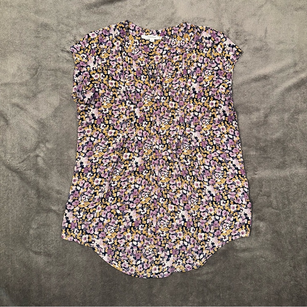 Fun2fun Purple Floral Blouse - Women’s Medium